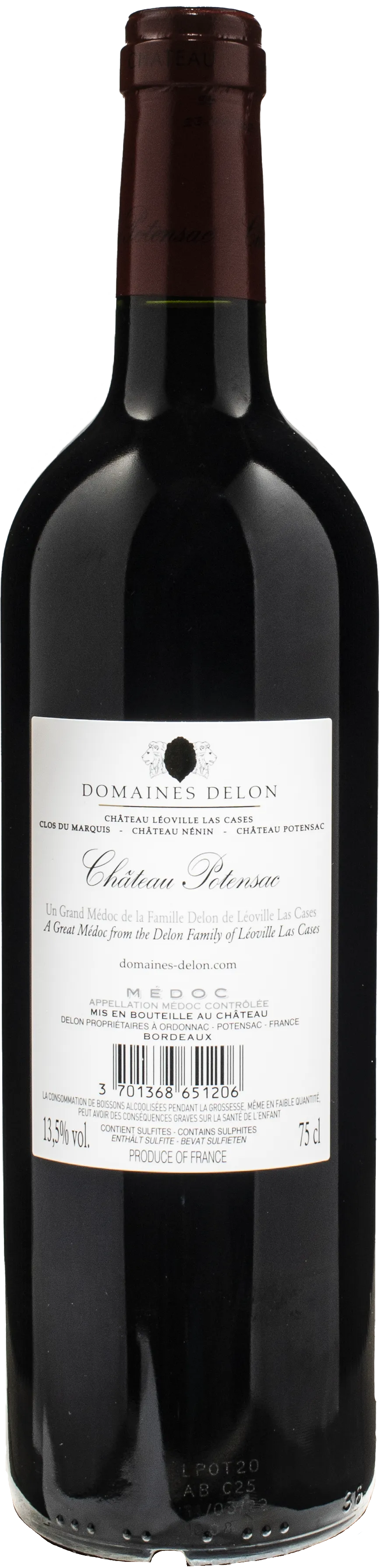Chateau Potensac Medoc Delon 2020
