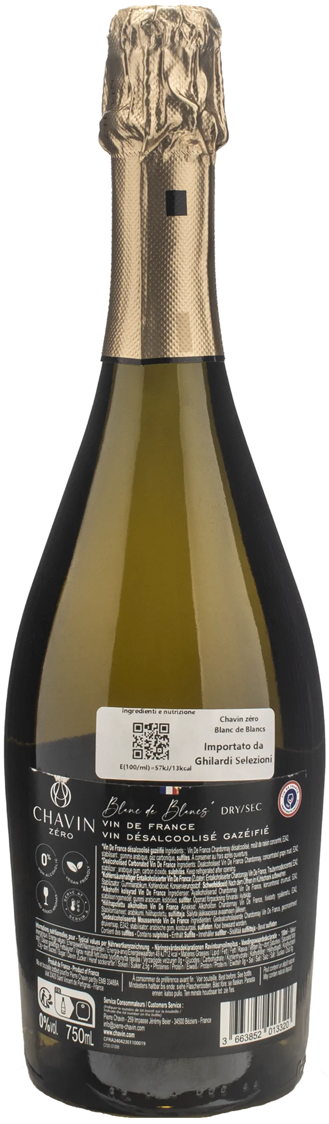 Chavin Blanc de Blancs Zero Alcol