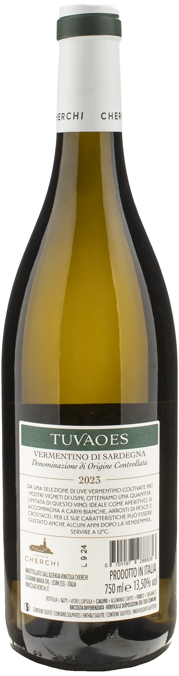 Cherchi Tuvaoes Vermentino 2023