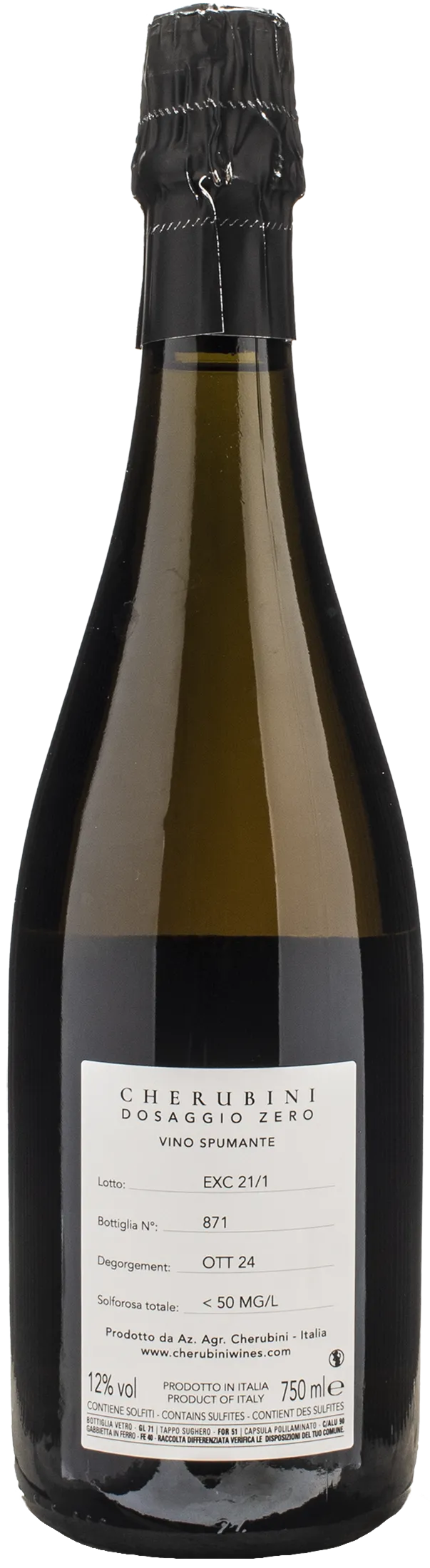 Cherubini Exceptis Blanc de Noirs Dosaggio Zero