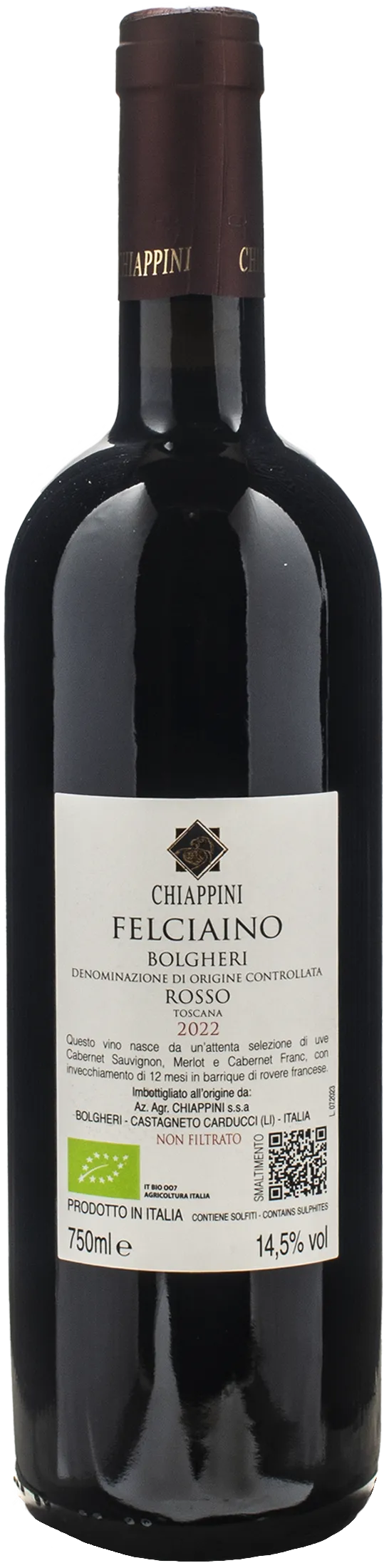 Chiappini Bolgheri Rosso Felciaino 2022