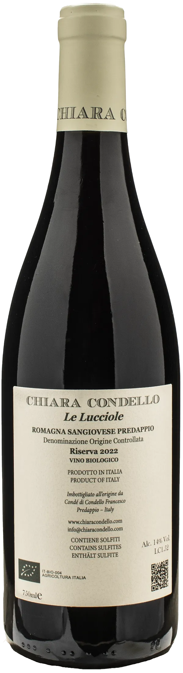 Chiara Condello Predappio Sangiovese Riserva Le Lucciole 2022