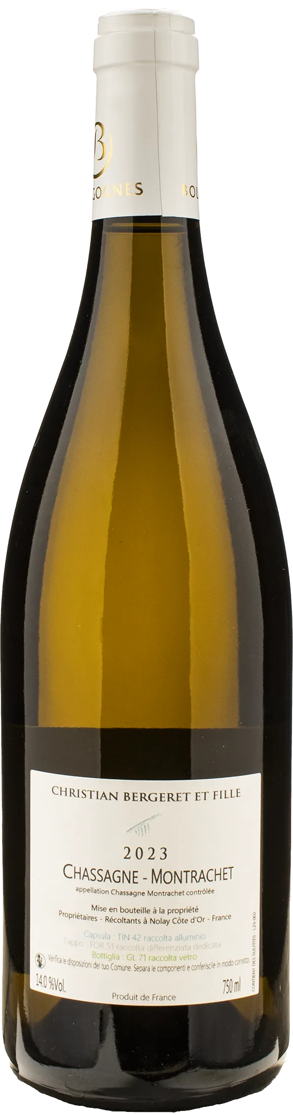 Christian Bergeret Chassagne Montrachet Blanc 2023