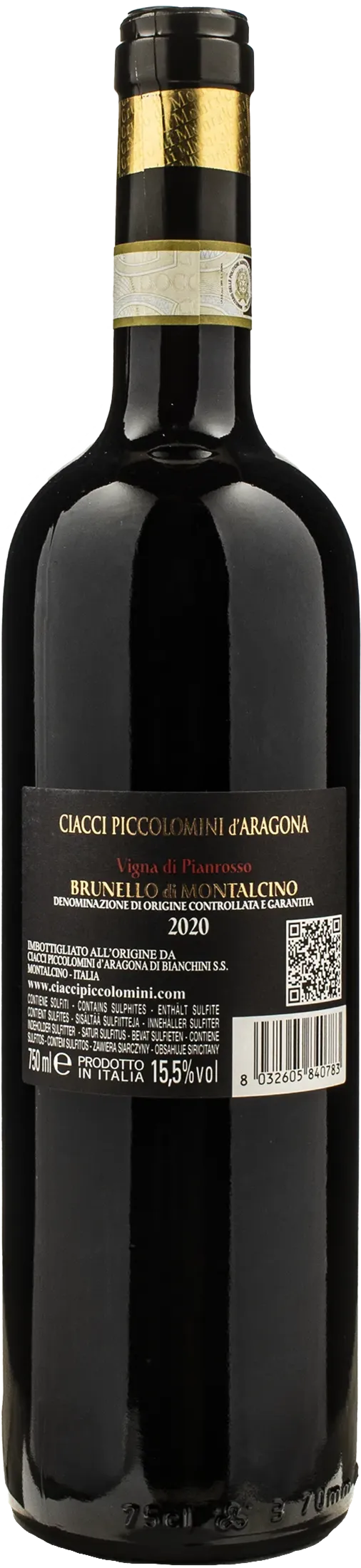 Ciacci Piccolomini Brunello Montalcino Pianrosso 2020