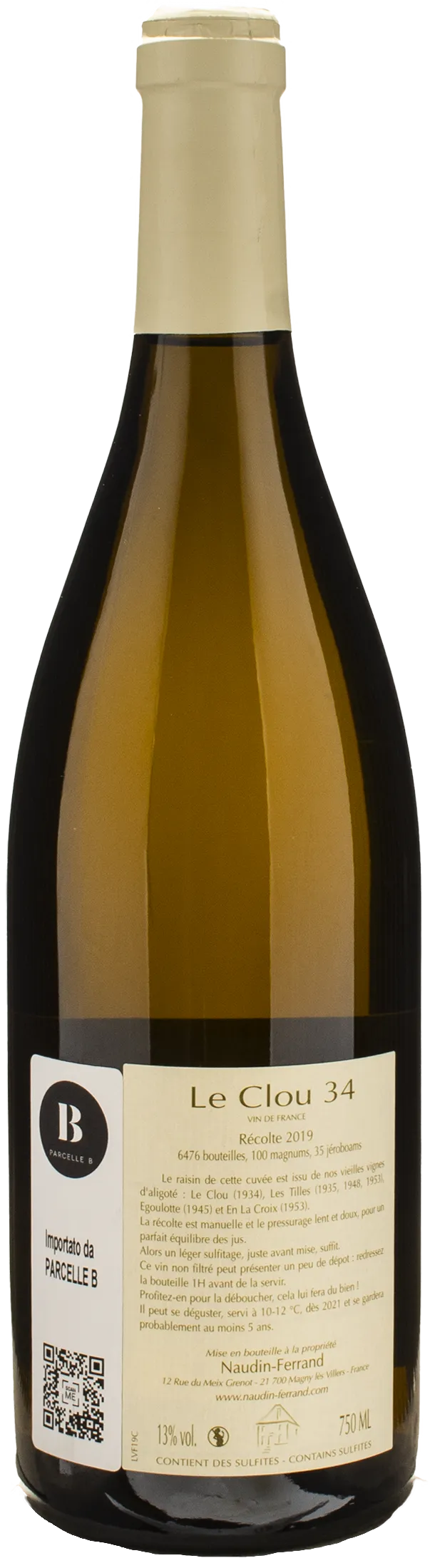 Claire Naudin Ferrand Aligote Le Clou 34 2019