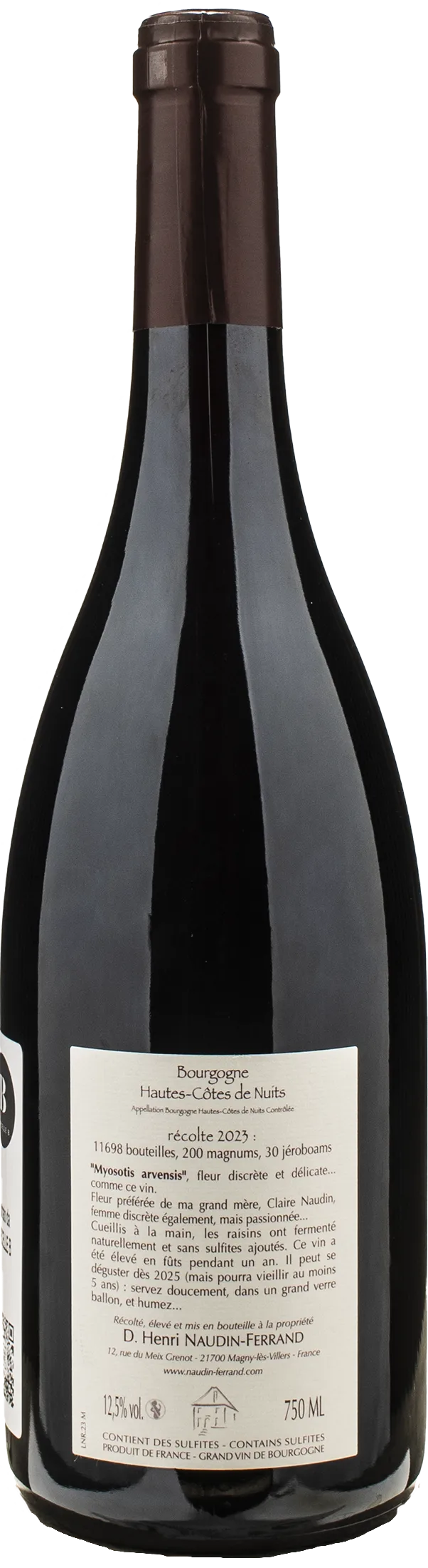 Claire Naudin Ferrand Hautes Cotes de Nuits Myosotis Arvensis 2023