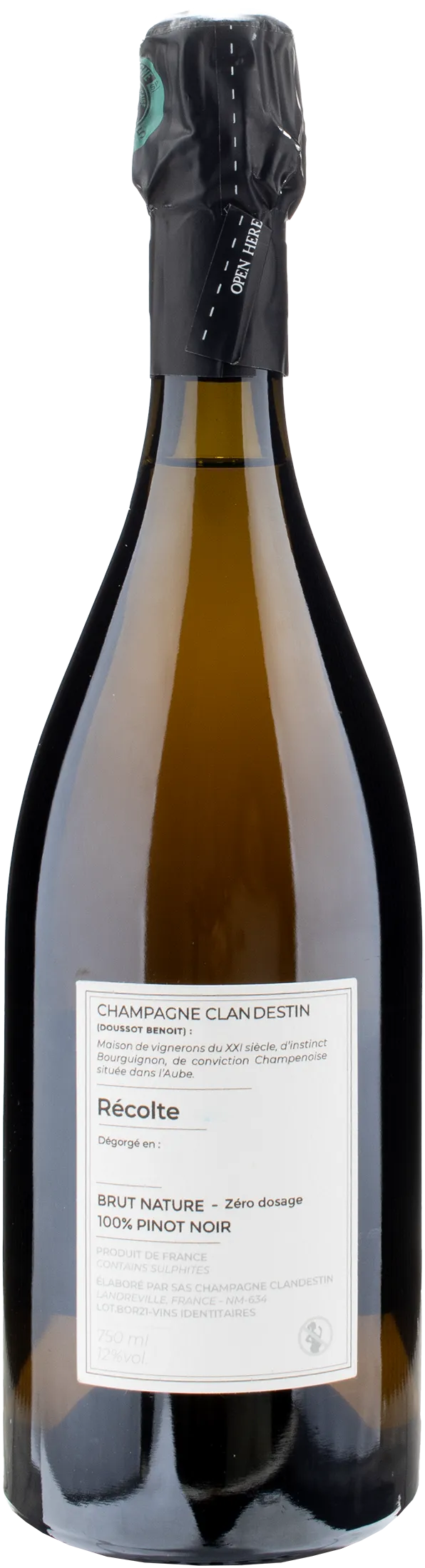 Clandestin Champagne Borèal Brut Nature 2021