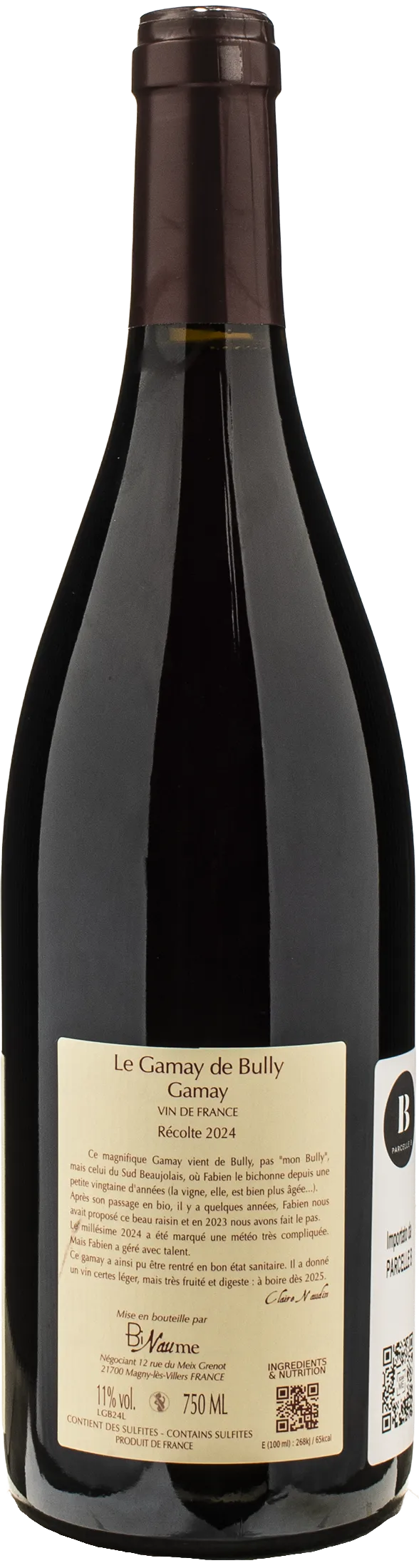 Claire Naudin Ferrand BiNaume Le Gamay de Bully 2024