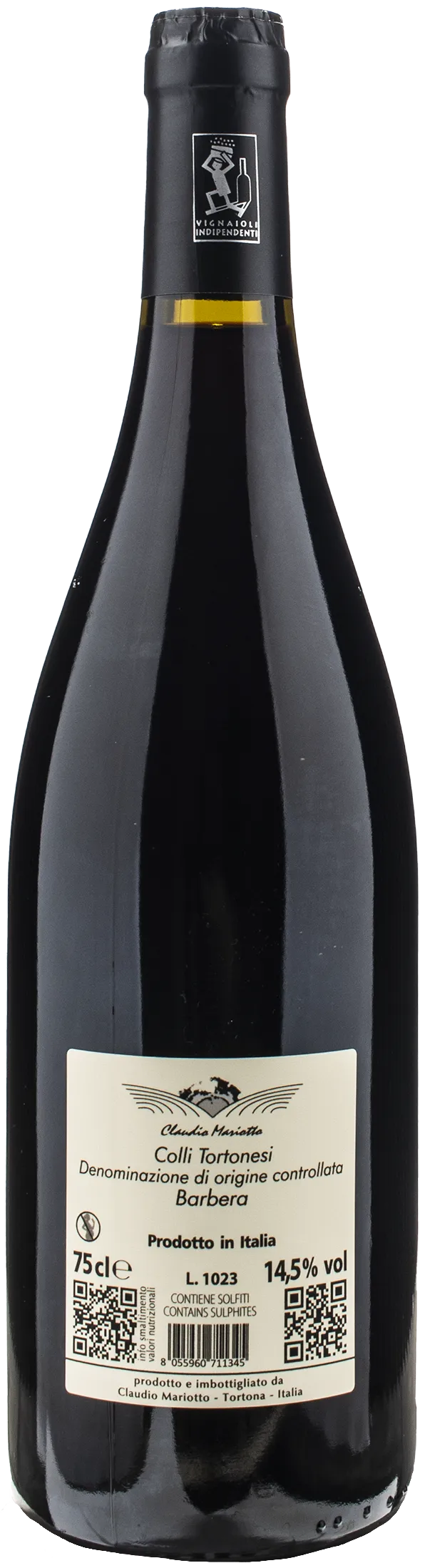 Claudio Mariotto Colli Tortonesi Barbera Monleale 2021