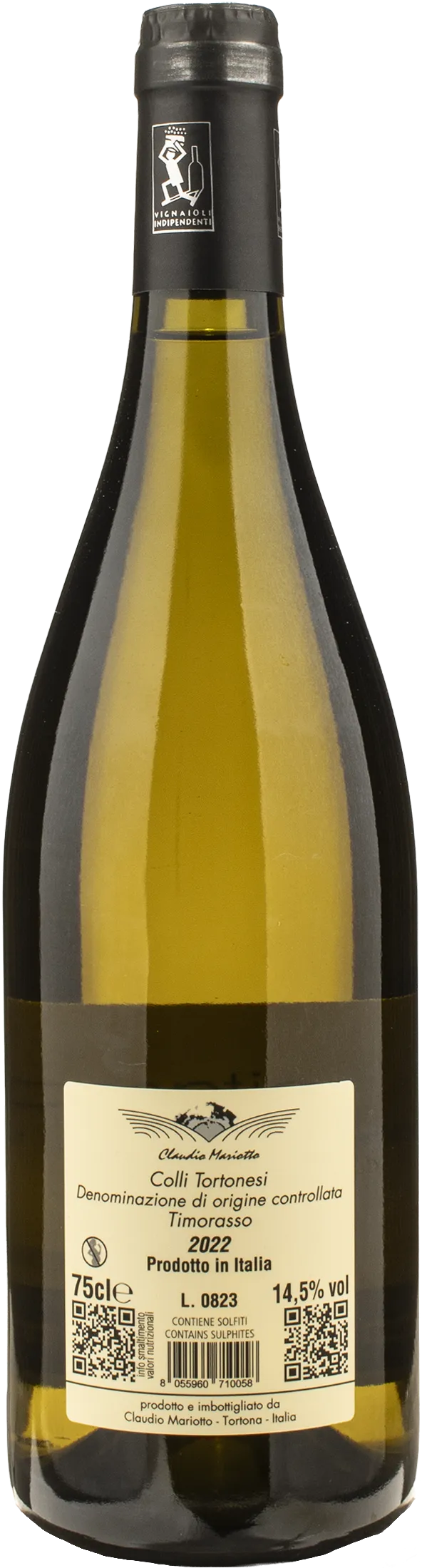 Claudio Mariotto Colli Tortonesi Derthona Timorasso Pitasso 2022