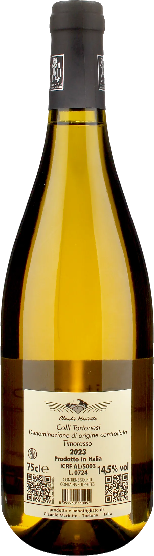 Claudio Mariotto Colli Tortonesi Derthona Timorasso Pitasso 2023