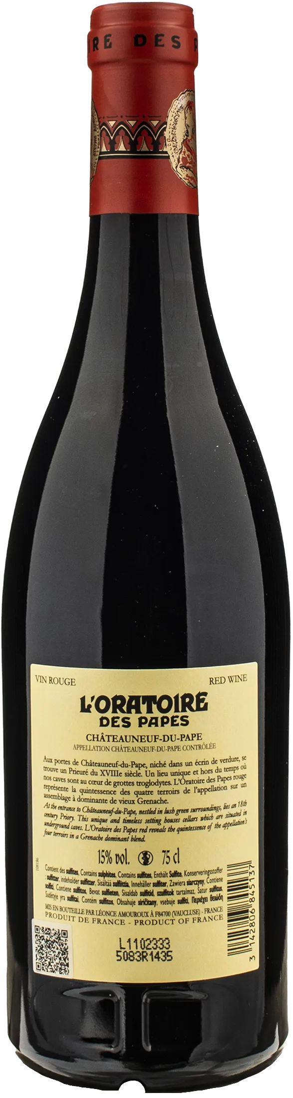 Clos de l'Oratoire des Papes Chateauneuf du Pape Rouge 2022