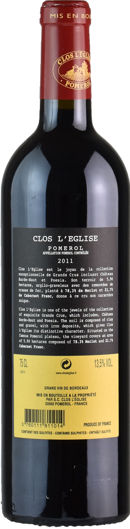 Clos l'Eglise Pomerol 2011