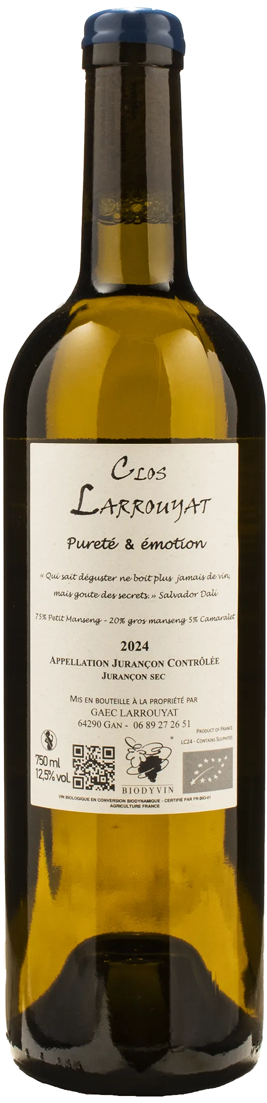 Clos Larrouyat Jurancon Sec Comete 2024