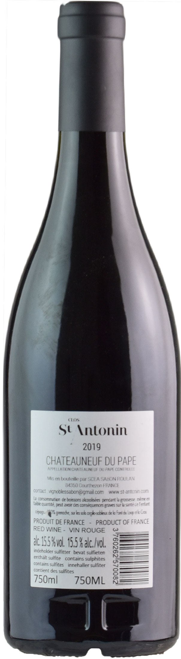 Clos St Antonin Chateauneuf du Pape Rouge 2019