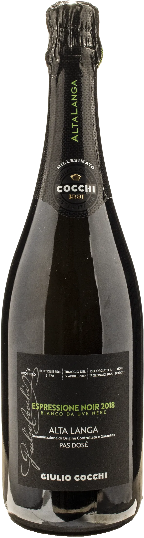 Cocchi Alta Langa Espressione Noir Pas Dose 2018