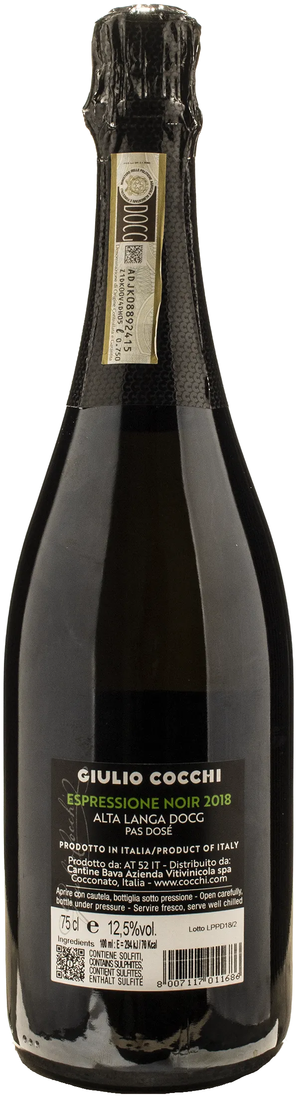 Cocchi Alta Langa Espressione Noir Pas Dose 2018