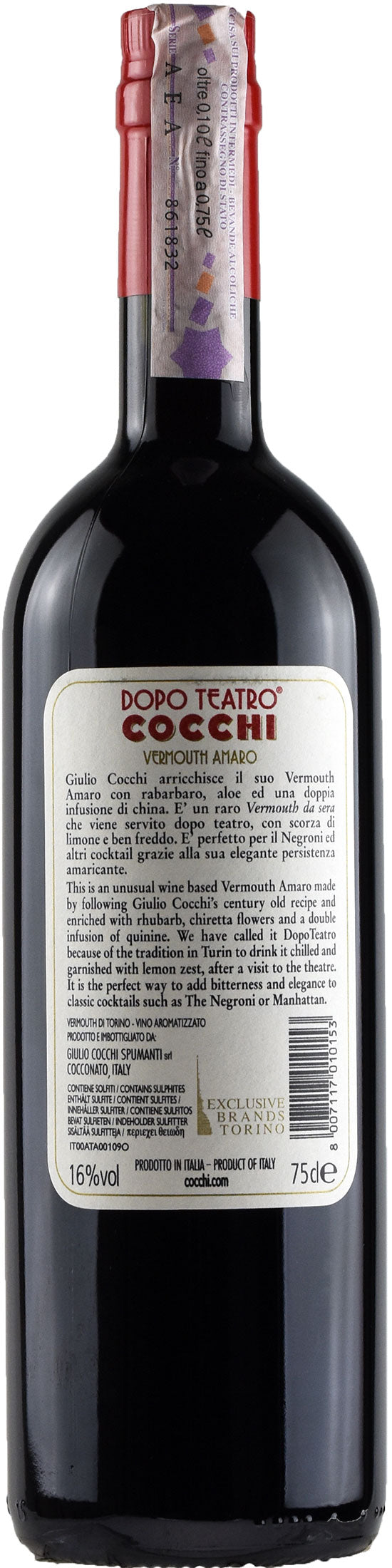 Cocchi Dopo Teatro Vermouth Amaro 0.75L