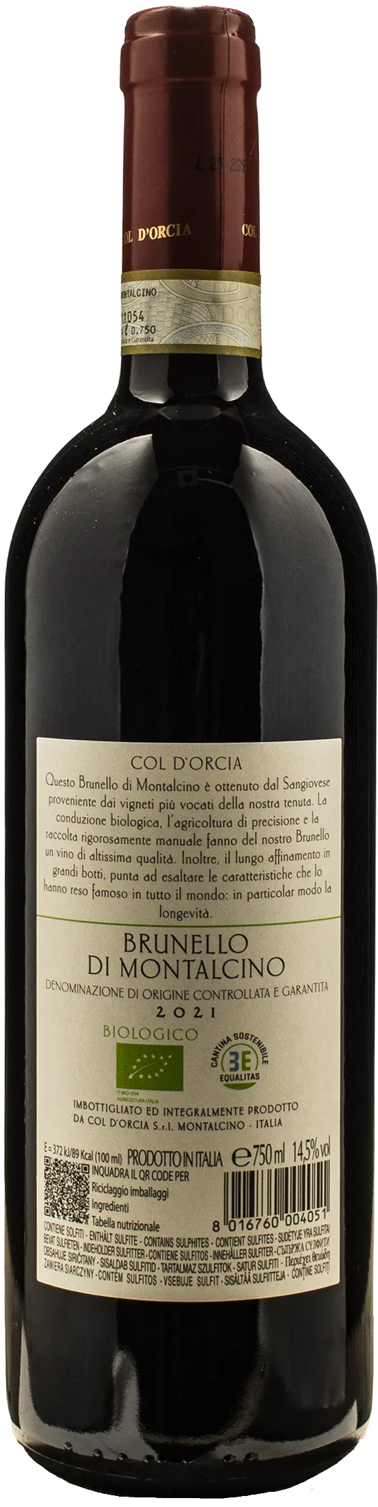 Col D'Orcia Brunello di Montalcino 2021