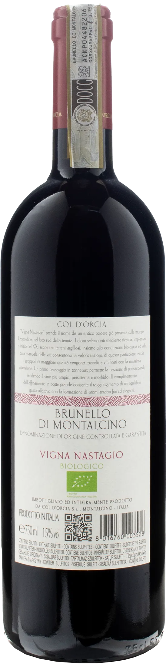 Col d'Orcia Brunello di Montalcino Vigna Nastagio 2018