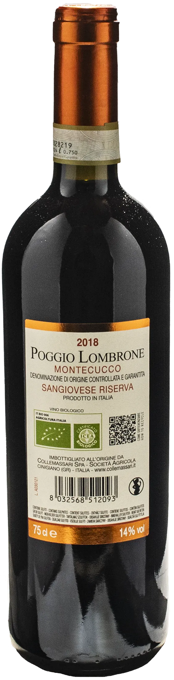 Collemassari Montecucco Sangiovese Riserva Poggio Lombrone 2018