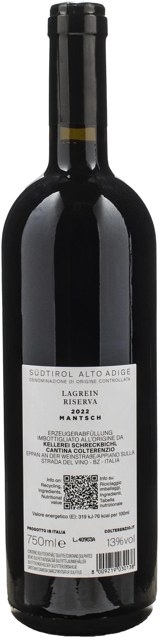 Colterenzio Lagrein Mantsch Riserva 2022