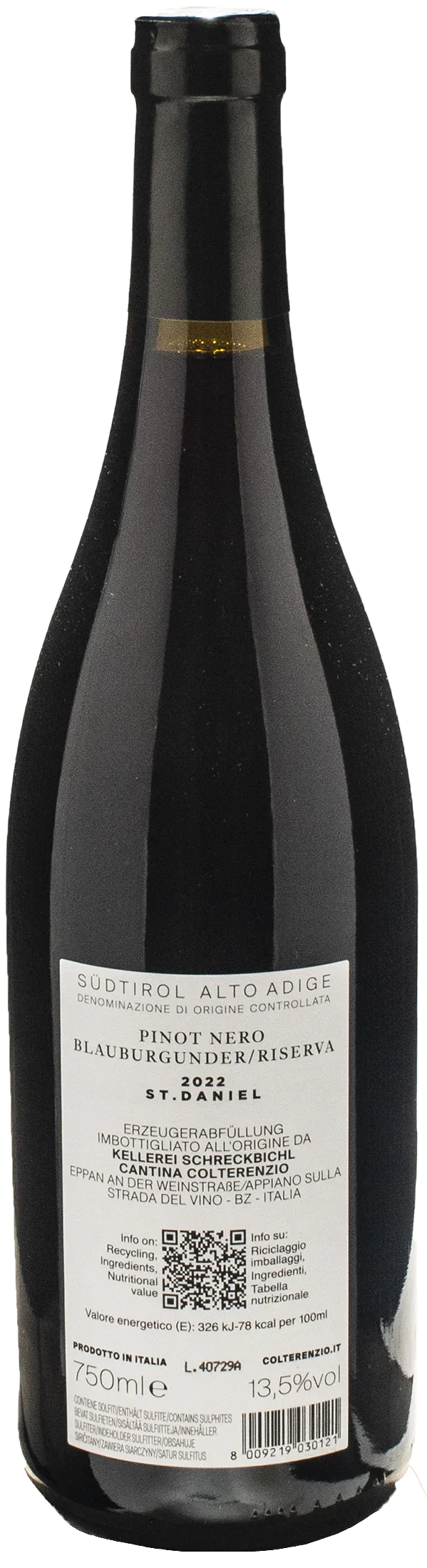 Colterenzio Pinot Nero St. Daniel Riserva 2022