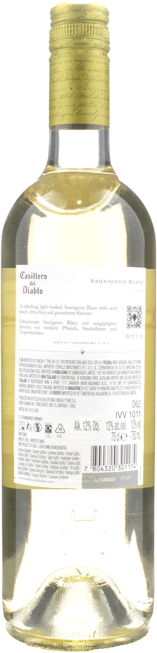 Concha y Toro Casillero del Diablo Sauvignon Blanc Reserva 2021