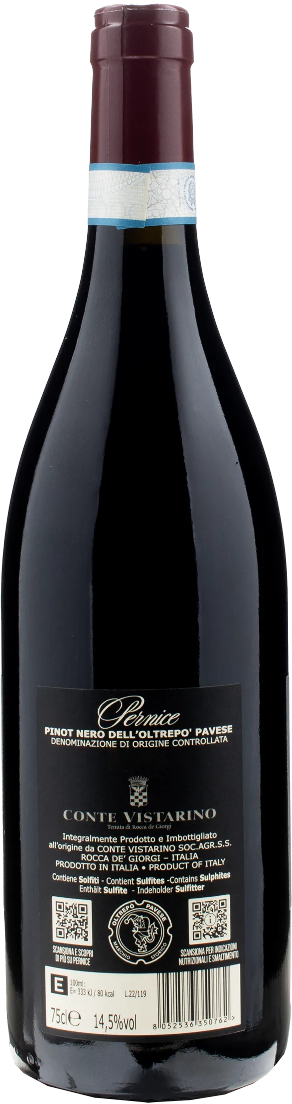 Conte Vistarino Pinot Nero Oltrepo Pavese Pernice 2020