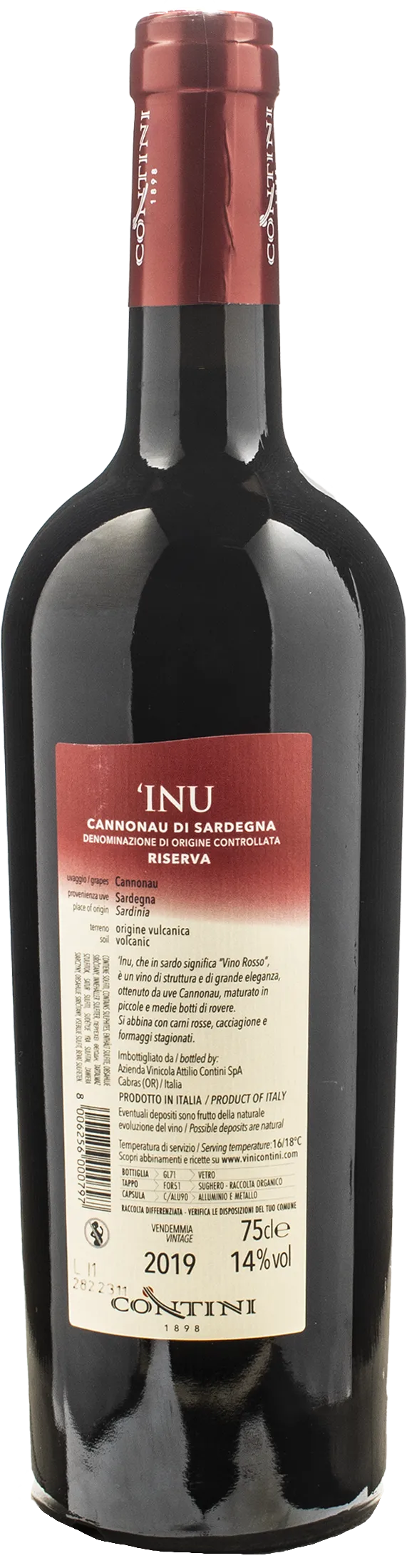 Contini Cannonau Inu Riserva 2019