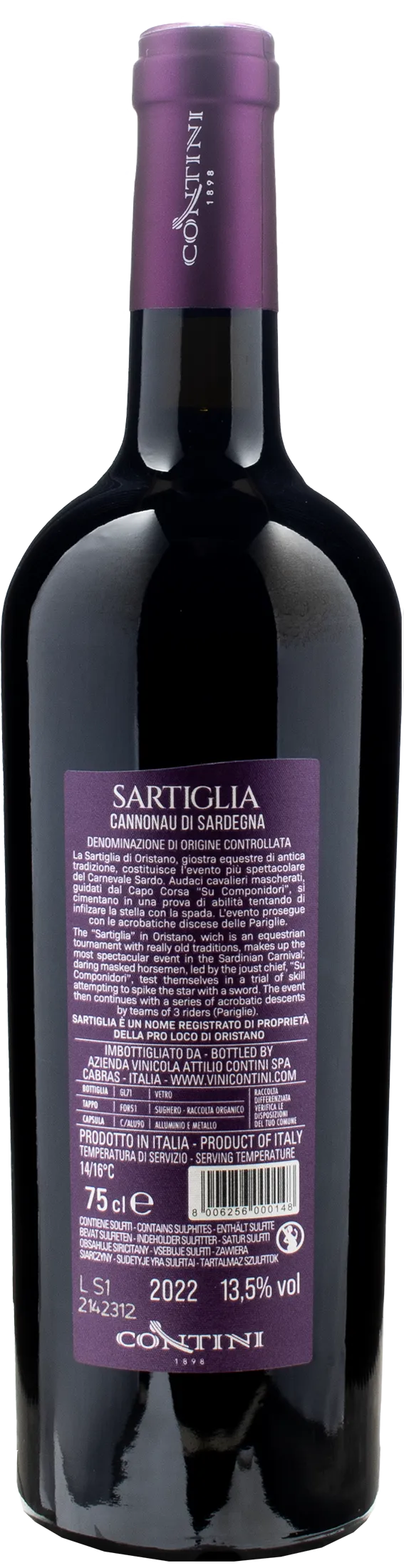 Contini Cannonau Sardegna Sartiglia 2022