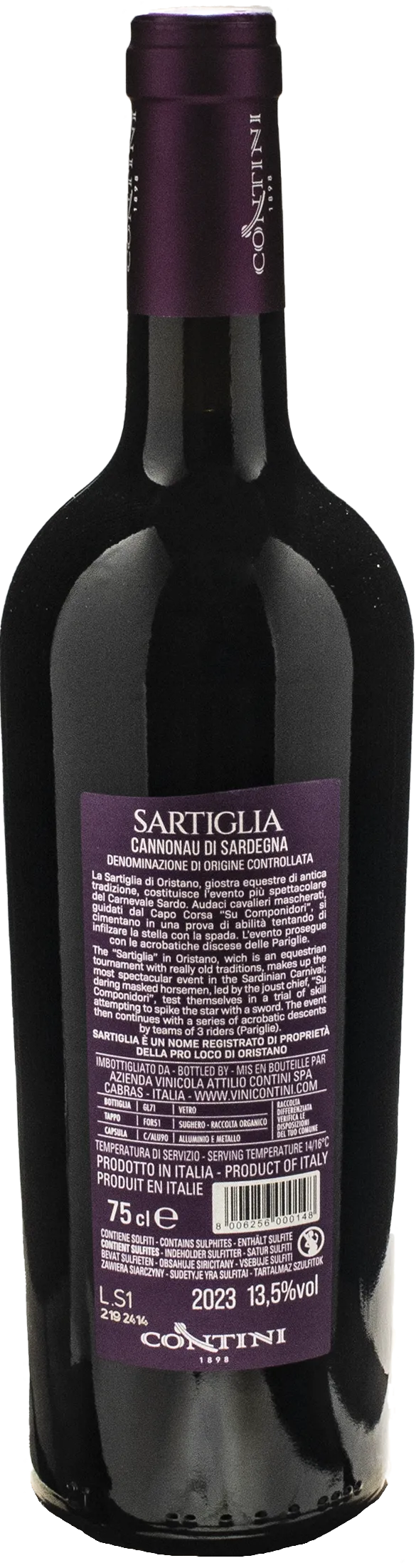 Contini Cannonau Sardegna Sartiglia 2023