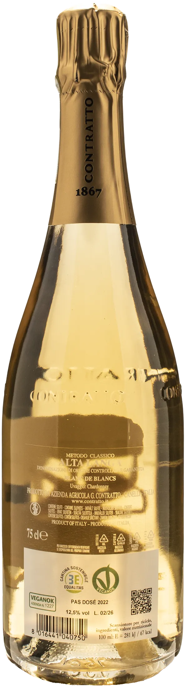 Contratto Alta Langa Blanc de Blancs Pas Dose 2022