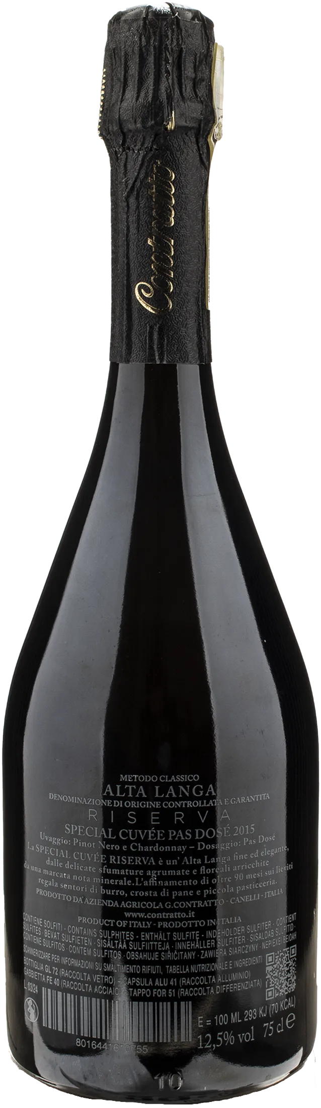 Contratto Alta Langa Riserva Special Cuvee Pas Dose 2015