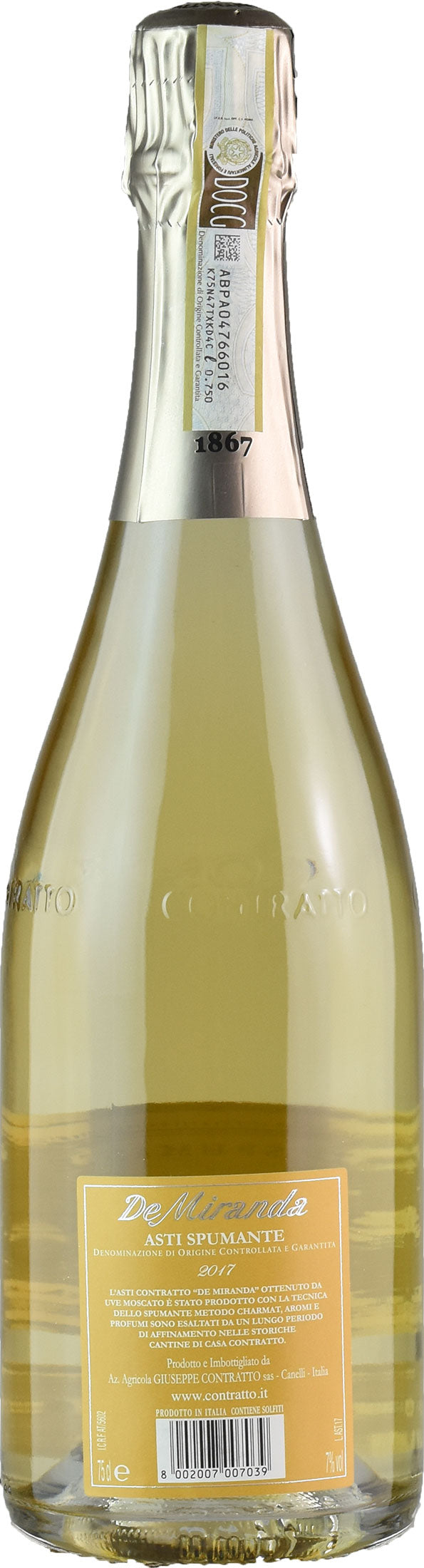 Contratto Asti Spumante De Miranda 2017