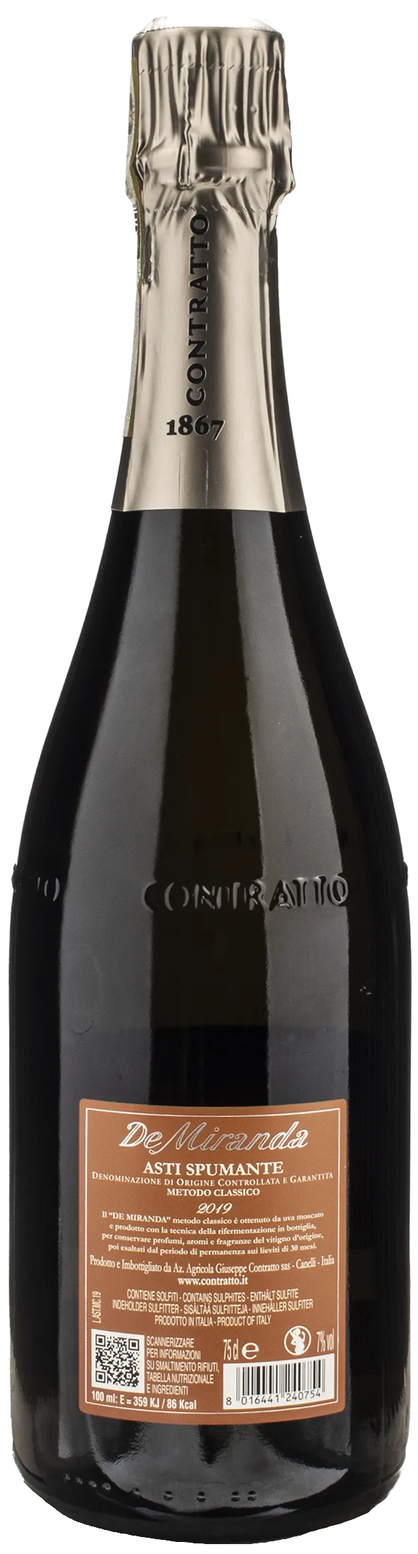 Contratto Asti Spumante Metodo Classico De Miranda 2019