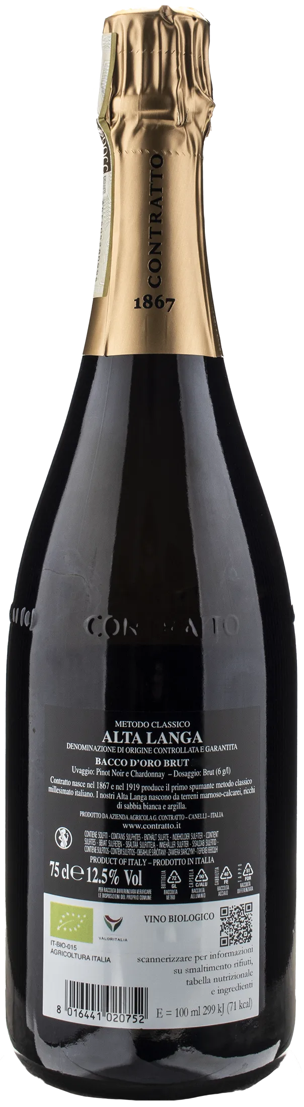 Contratto Alta Langa Bacco d'Oro Brut 2021