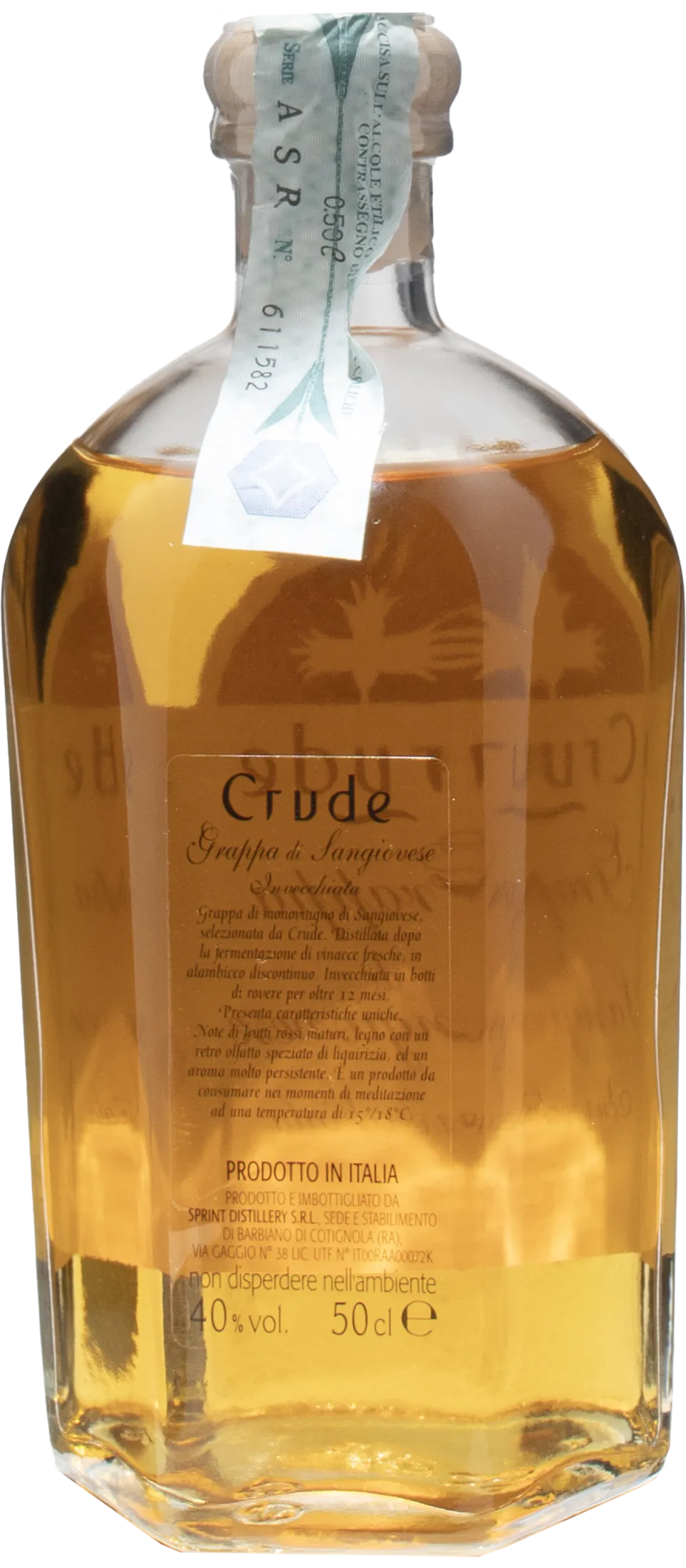 Crude Grappa di Sangiovese Invecchiata 0.5L