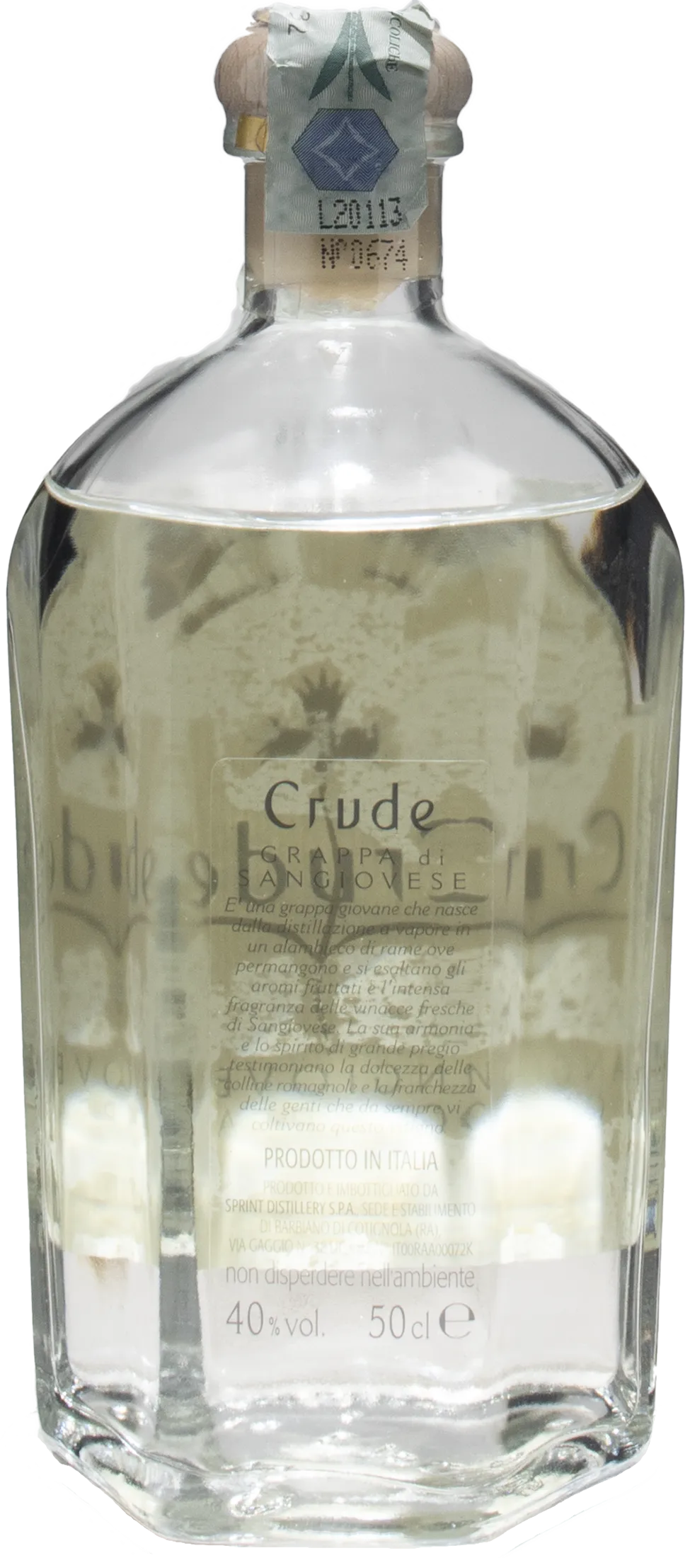 Crude Grappa Sangiovese Riserva Speciale 0.5L