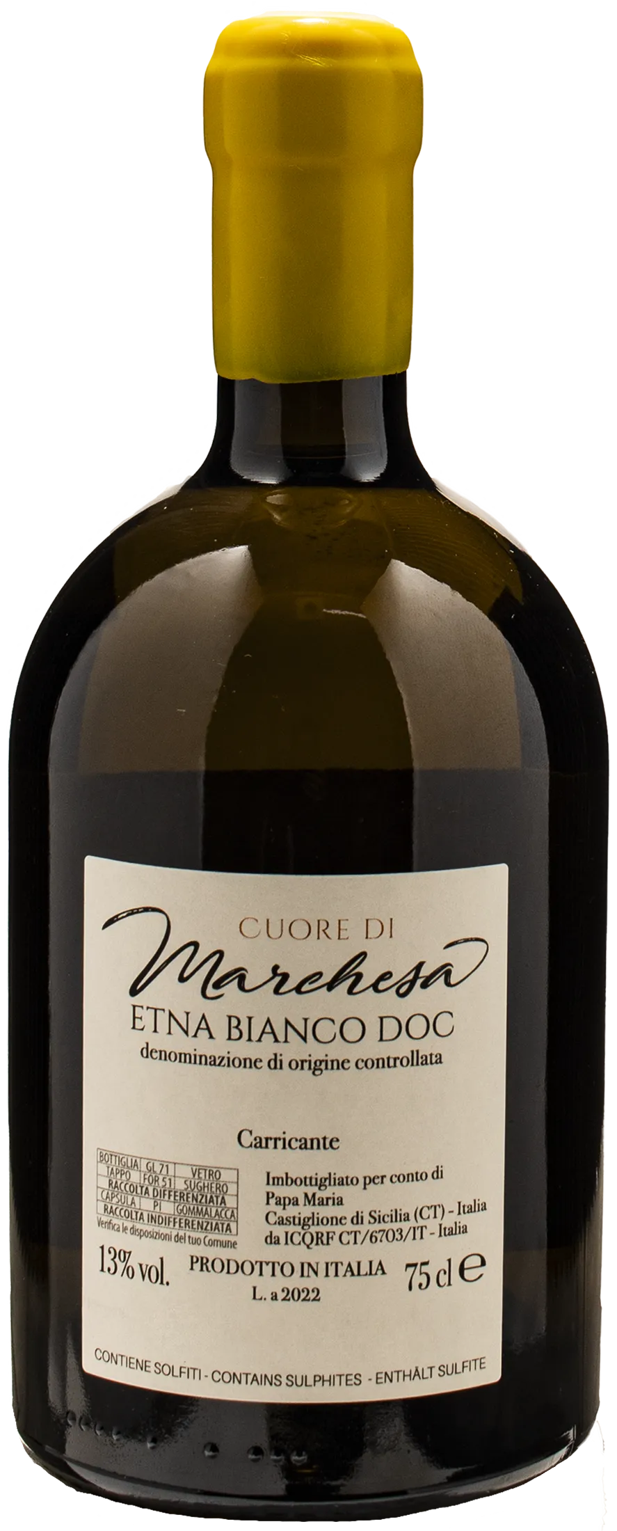 Cuore di Marchesa Etna Bianco 2022