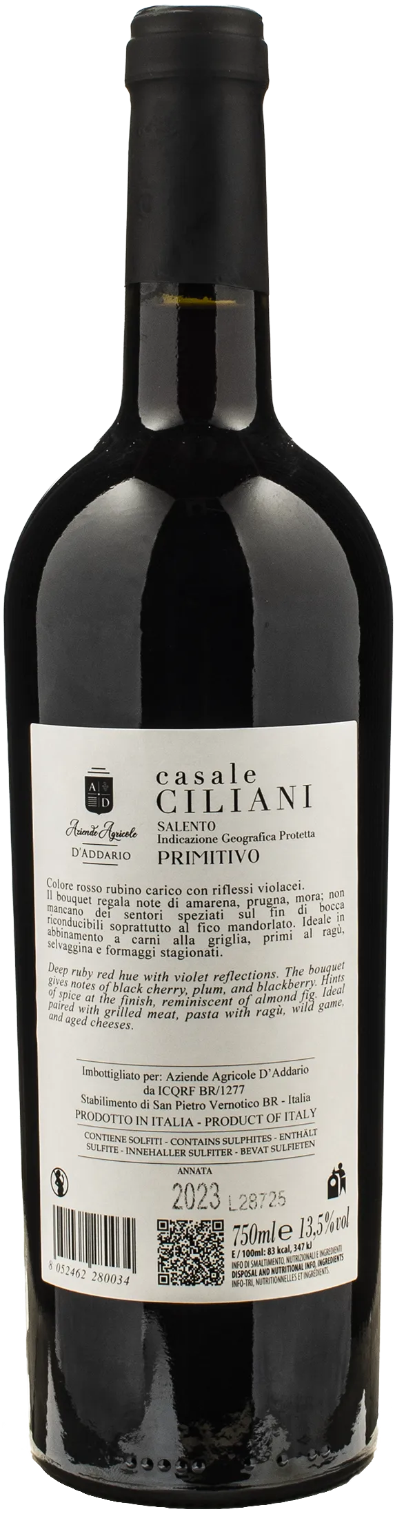 D'Addario Primitivo Casale Ciliani 2023