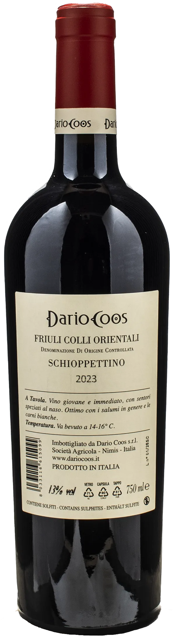 Dario Coos Schioppettino 2023