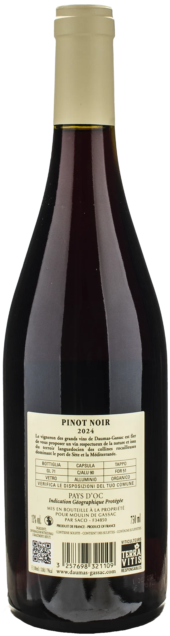 Daumas Gassac Moulin de Gassac Pays d'Oc Pinot Noir 2024