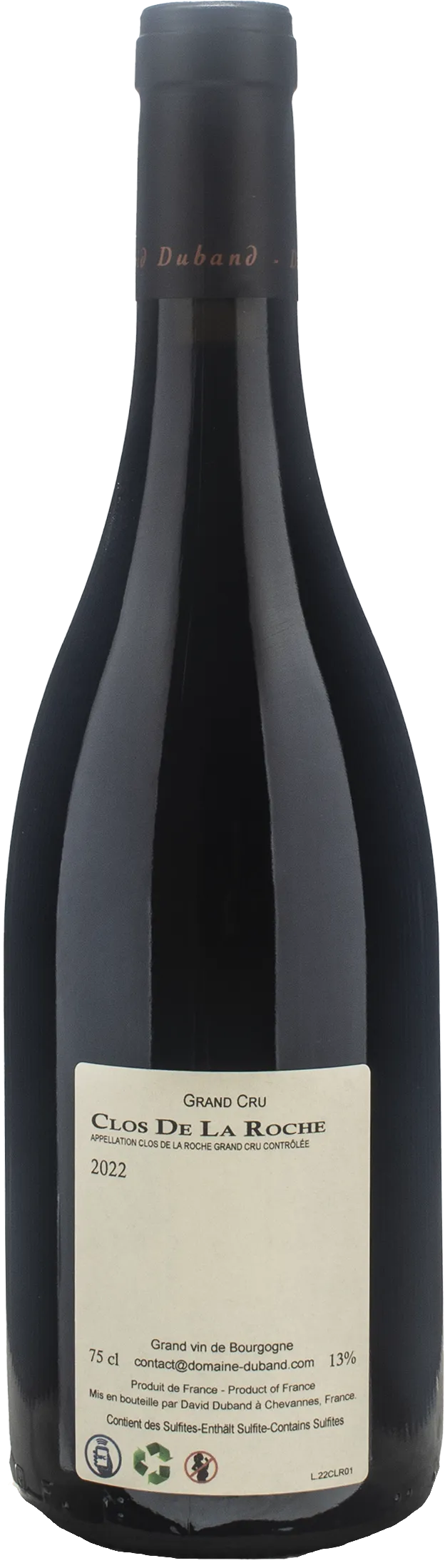 David Duband Clos de la Roche Grand Cru 2022