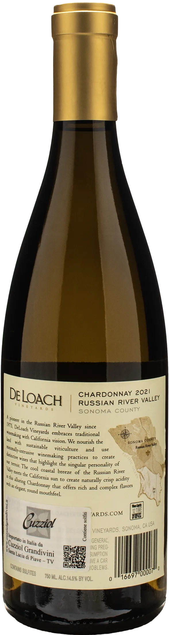 De Loach Winery Chardonnay Russian River Valley 2021