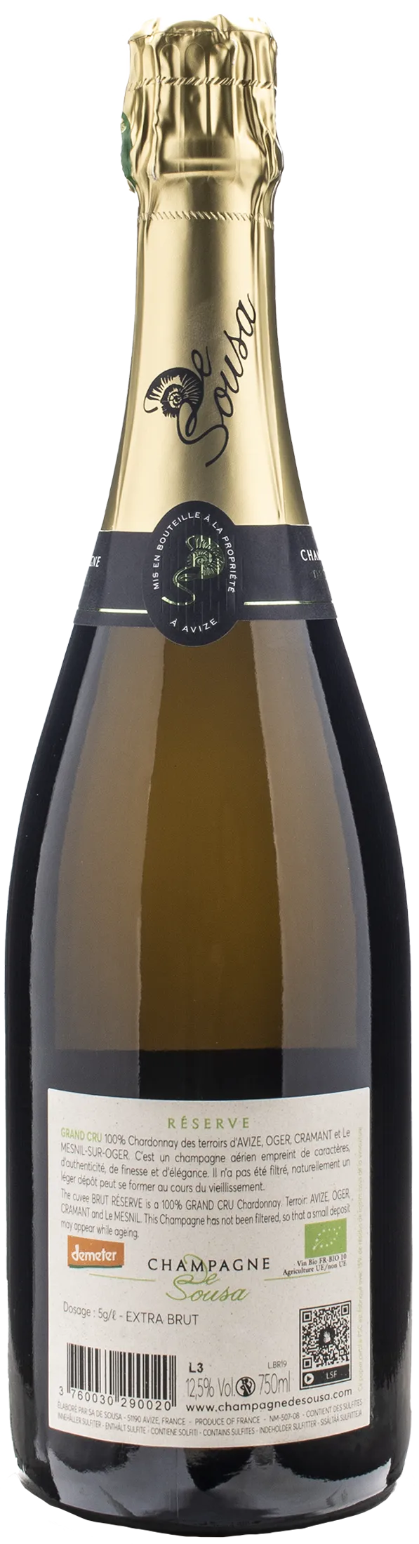 De Sousa Champagne Grand Cru Blanc de Blancs Reserve Extra Brut