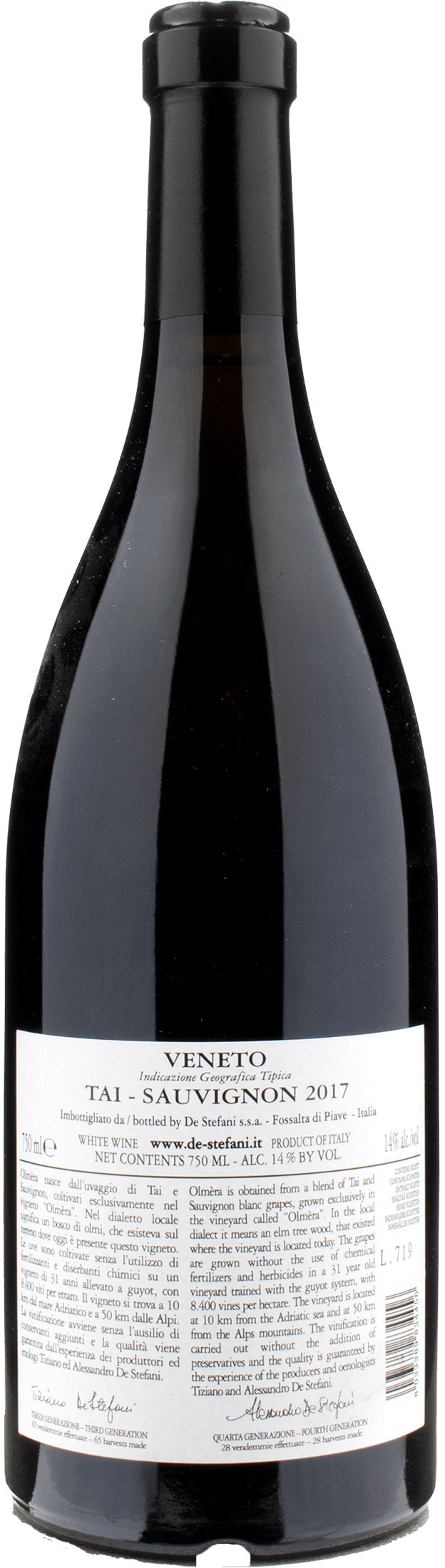 De Stefani Sauvignon Blanc Olmera 2017