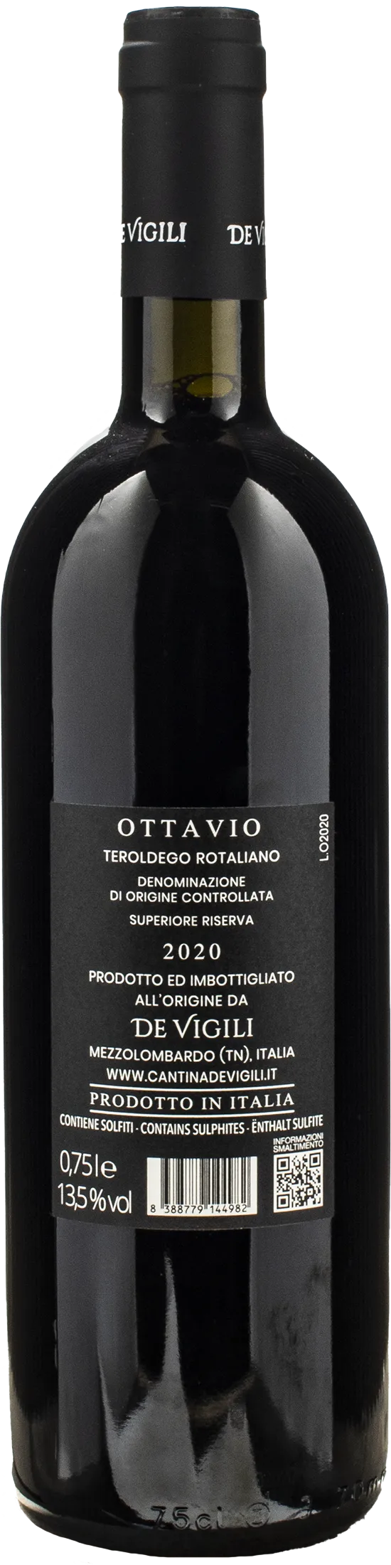 De Vigili Teroldego Rotaliano Superiore Riserva Ottavio 2020