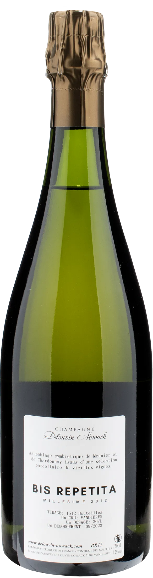 Delouvin Nowack Champagne Bis Repetita Extra Brut Millesime 2012