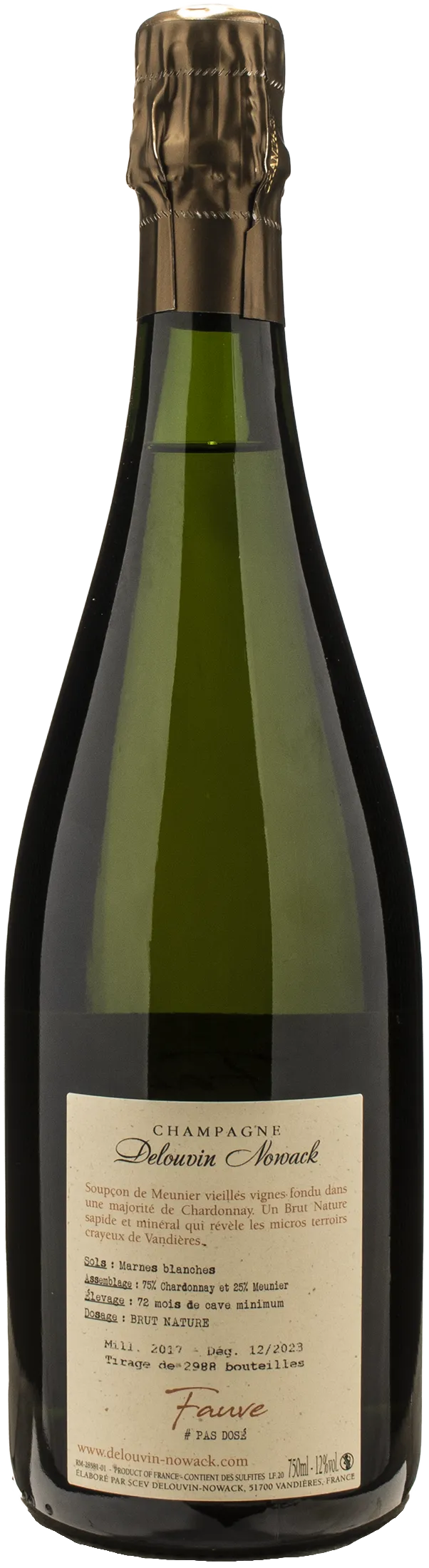 Delouvin Nowack Champagne Fauve Brut Nature 2017